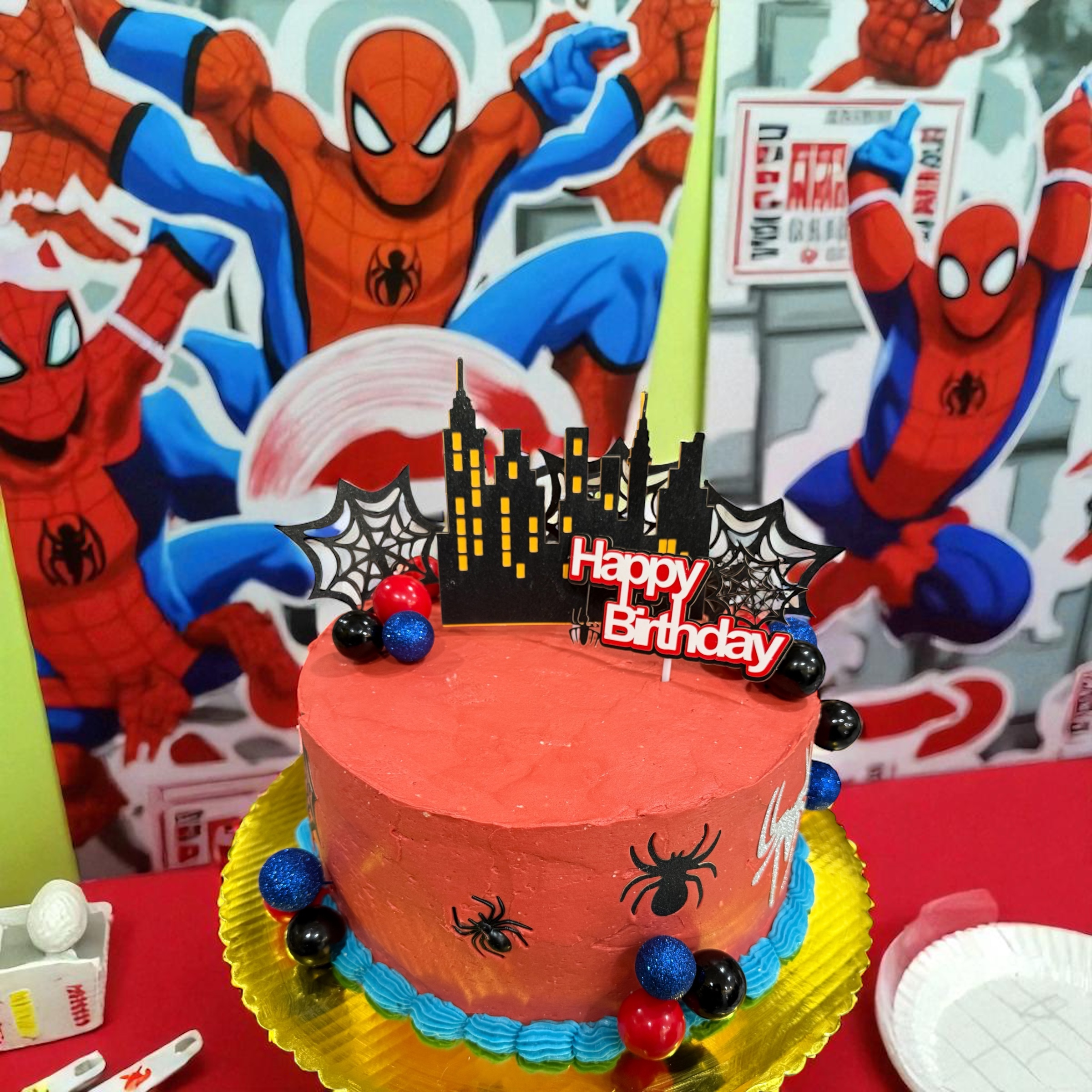 Spider-Man Themed Cake